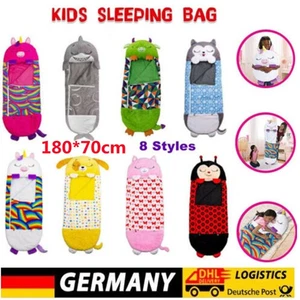 Schlafsack Einhorn Kuscheltierschlafsack Kinder Kissen Kinderschlafsack Camping - Bild 1 von 20