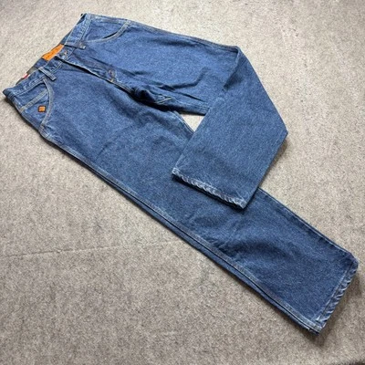 Wrangler Flame Resistant Jeans Men 32 x 30 Blue Relaxed Fit FR3W050 b031 - Image 1 of 4
