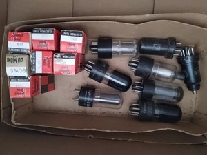 12 Untested Vintage Antique Vacuum Tubes Transistor Electron RCA Zenith Standard - Picture 1 of 24