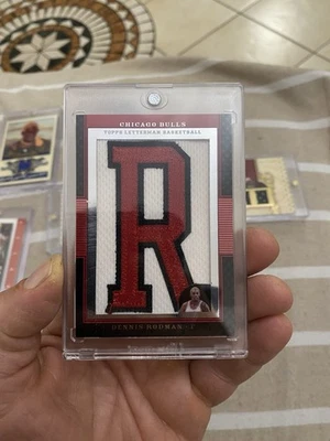 2007-08 Topps Letterman DENNIS RODMAN /9 “N” Jumbo Patch - Image 1 of 2