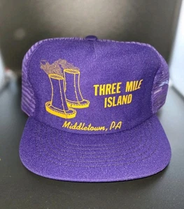 Vintage Three Mile Island Middletown PA Canvas Truckers Style Hat Cap Snapback - Picture 1 of 5