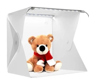 LED Leuchtkasten Foto Zelt Kit Tragbar Fotostudio Shooting Kit 9”x9”x9.5” - Bild 1 von 11