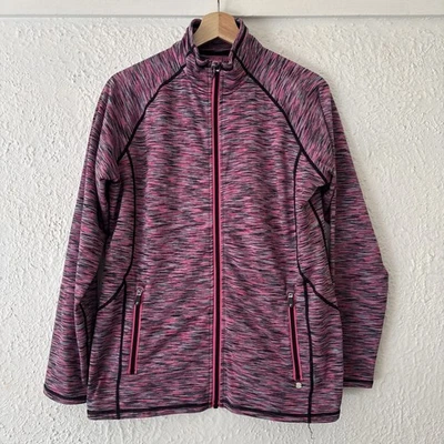 ProQuip Ladies Golf Tech Fabric 1/4 Zip Quarter Jacket Sweater Magenta/Black - Image 1 of 4