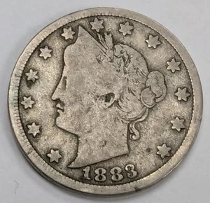 1883 Liberty Head V Nickel No Cents US Coin - Picture 1 of 4