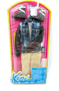Ken Fashionistas Outfit Jeans Jacke Lederärmel Hose Stiefel Neu in Verpackung 2013 Mattel - Bild 1 von 7