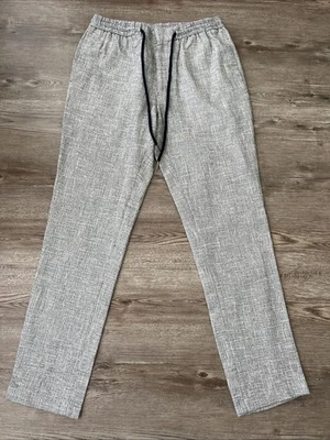 Paisley 灰色粗花呢抽绳正装裤男式 30x30 修身版型 — 第 1/4 张图片