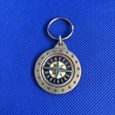 Seattle Mariners Pewter Keychain Round Vintage 1992 American League MLB Numbered - Image 1 of 3
