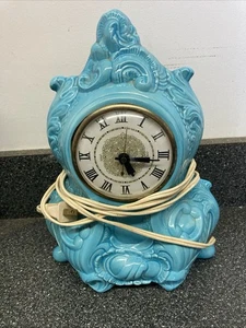 Vintage Duncan Enterprises Ceramic Electric Mantel Clock - Picture 1 of 5