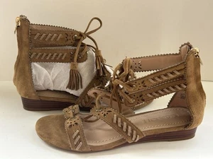 NWOB. Coach Via Demi Wedge Gladiator style Leather Sandals 6.5M - Picture 1 of 14