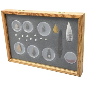Nice Variety of Qty 9 Arrowhead Points & Beads Native American - Picture 1 of 7