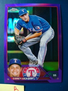 2023 Topps Chrome Purple Refractor Corey Seager #45 Texas Rangers /250 - Picture 1 of 2
