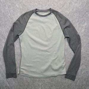 Under Armour Waffle Long Sleeve Shirt Mens Large Gray Thermal Active Baselayer - Picture 1 of 9