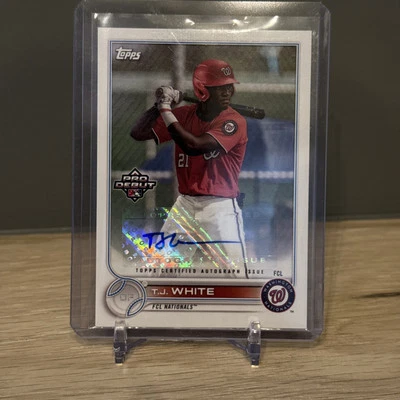 2022 Topps Pro Debut T.J. WHITE Prospect Autograph Auto FCL Nationals #PD-191 - Image 1 of 2