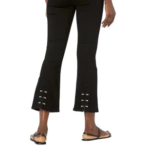 Hudson Damen High Rise Holly Crop Flare Jeans schwarz mit goldenen Details Gr. 26 - Bild 1 von 10