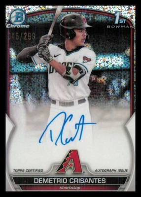2023 Bowman Chrome Prospect Speckle CPADCS Demetrio Crisantes Auto /299  - Image 1 of 2