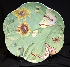 Spode überbackene Servierschale Floral Haven England Dessert Salat Schmetterlinge 11 Zoll - Bild 1 von 15