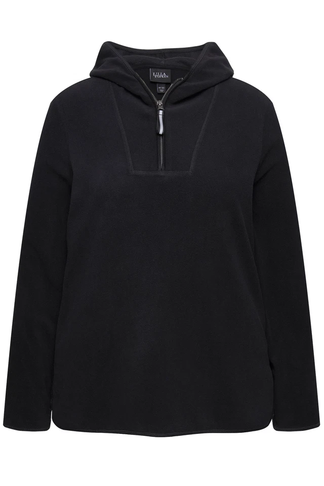 Ulla Popken Damen große Größen Fleece Troyer kurz Oversized Kapuze Langarm - Bild 1 von 1