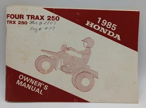 1985 Honda Four Trax 250 TRX250 Owner's Manual 31HA8600 Original OEM - Foto 1 di 5