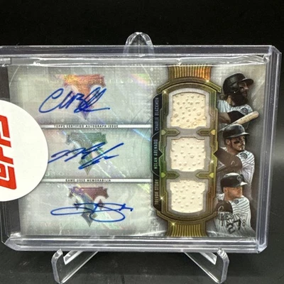 Topps Triple Threads Blackmon Nolan Arenado Story 2020 triple reliquia automática/18 SSP Foto 1 de 2