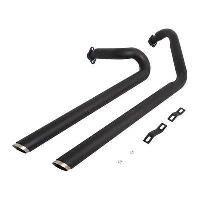 For Kawasaki Vulcan 900 VN900D Classic 2006-2024 Black Exhaust Pipes System Fit - Image 1 of 4