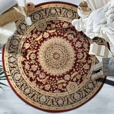 Rugshop Traditional Oriental Medallion Area Rugs  Burgundy Rug Living Room Rugs - Image 1 of 2