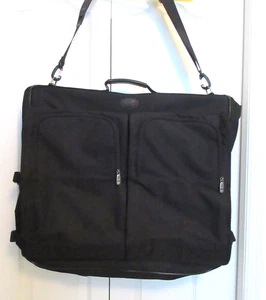 Ricardo Beverly Hills Large Black Garment Suit Bag Foldable Hanging Luggage - Picture 1 of 23