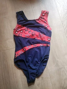 Body Freestyle Danskin Ragazze Tg 7/8 Med Patriottico Rosso Blu Danza Ginnastica - Foto 1 di 4