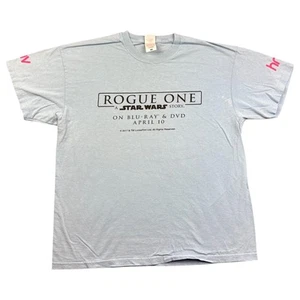 Fruit Of The Loom T-Shirt L Men's Blue Cotton Star Wars Promo Rare Rogue One - Picture 1 of 9