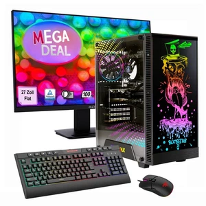 Multimedia PC Set Ryzen 5 5600GT 16GB 1TB SSD Radeon Graphics + MSI 27" Flat - Bild 1 von 10
