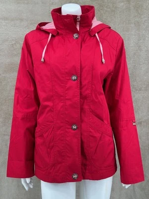Mackintosh Jacket Womens Medium Petite Red Hooded Raincoat Travel Outdoors Coat - Image 1 of 4