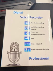 Digital Voice Recorder | MP3 WAV | Voice Activated | USB | Rechargeable Battery - Picture 1 of 3