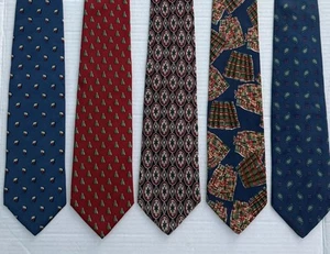 Lote de 5 corbatas de colección Brooks Brothers para hombre 100 % seda colección Navidad - Imagen 1 de 13
