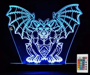 GARGOYLE 3d Led Night Light Colour Changing Room Lamp - Picture 1 of 7