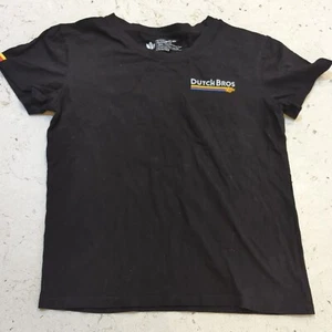 Dutch Bros Large Back Logo Dutch Women's Size M Black Tshirt - Picture 1 of 6
