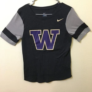 Washington Huskies NIKE Short Sleeve Shirt Men's Small Gray UDUB Pullover - Picture 1 of 12
