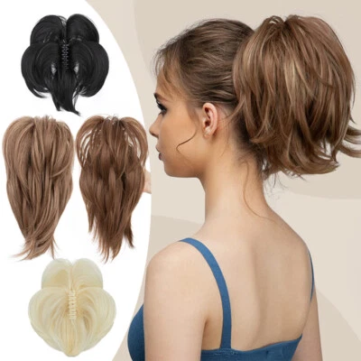 Short Clip In Ponytail Women Pony Tail Hair Extension Claw On Fake Hair Piece US - Image 1 of 4