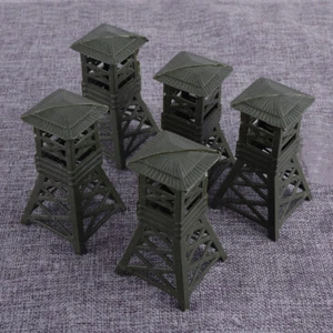 10PCS Army Base Military Soldiers ACCS Pavilion Whistle Model Toy Set - Picture 1 of 4