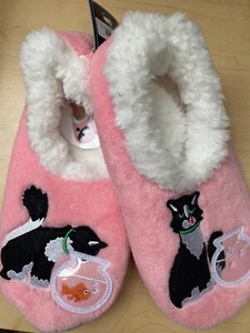 Snoozies CAT FISHBOWL Slippers Women's Size Small 5/6 NWT - Picture 1 of 5