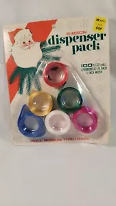 Vintage Christmas Ribbon Dispenser Pack 100 Ft Sealed - Picture 1 of 11