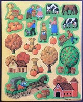 CUTE HALLOWEEN ANIMALS SAYINGS 1 Sheet SD5 Vintage American Greetings Sticker