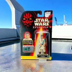 Figura de acción Obi-Wan Kenobi Jedi Duelo Star Wars Episodio 1 Hasbro Comm Tech NUEVA - Imagen 1 de 7