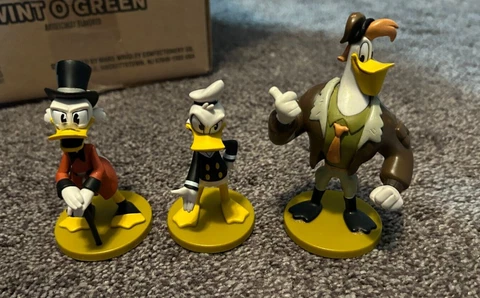 Disney Store Set/ Lot of 3 Cake Toppers - Donald Duck, Scrooge McDuck, Launchpad Cover