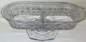 Imperial CAPE COD CRYSTAL *8 1/2" FOOTED DIVIDED NUT MINT RELISH *#160/192* - Imagen 1 de 3