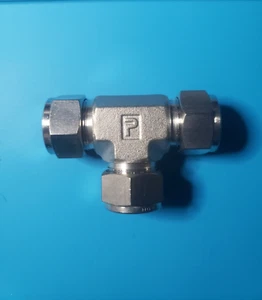 (Qty 1) Parker 3/4" Tube Union Tee 316 Stainless - Picture 1 of 1