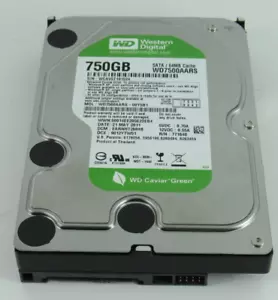 WESTERN DIGITAL CAVIAR GREEN 750GB 3.5" SATA Hard Disk Drive 3GB/S WD7500AARS - Picture 1 of 1