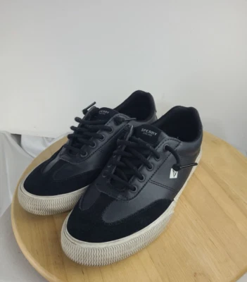 Zapatillas deportivas de fútbol Sperry Pier Wave de caña baja negras con cordones para mujer 7,5  Foto 1 de 4