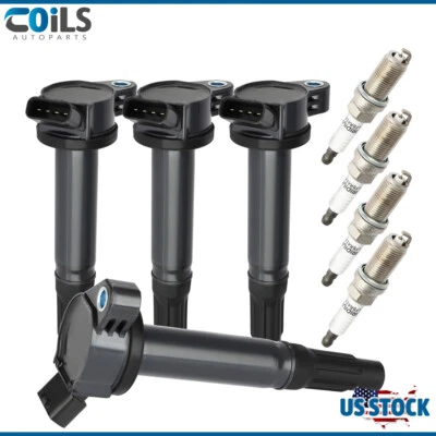 4 Ignition Coils & Spark Plug Set For Lexus ES350 RX350 RX450h IS350 3.5L - Image 1 of 4