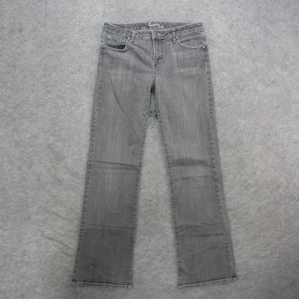 Pantalones de mezclilla para mujer Common Genes 8 grises lavados claros tiro bajo rectos Foto 1 de 4