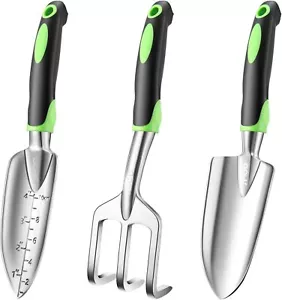 Garden Tools, 3-Piece Garden Tool Set with Non-Slip Ergonomic Handles, Lightweig - Picture 1 of 9