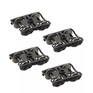 4pcs Model Trains HO scale 1:87 Bogies with 36" Metal DC Wheels HP0687 - Picture 1 of 6